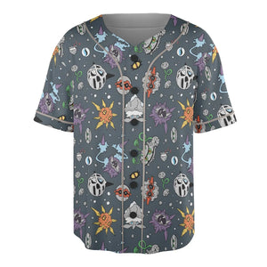 Rock Type Pokemon Unisex Baseball Jersey