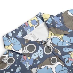 Blastoise Wartortle Squirtle Pokemon Pattern AOP Men/Women Polo Shirt