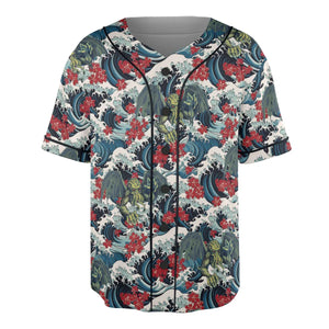 Great Waves Cthulhu Unisex Baseball Jersey
