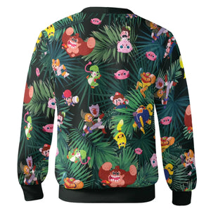Video Game Characters Pattern Cardigan