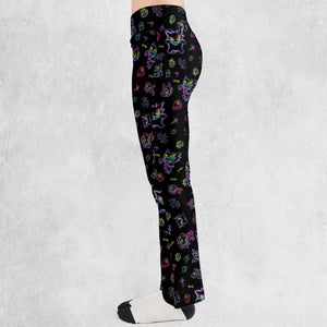 Neon Gastly Haunter Gengar Pokemon Flare Leggings