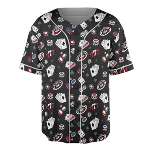 Vintage Poker Texas Hold’em Unisex Baseball Jersey
