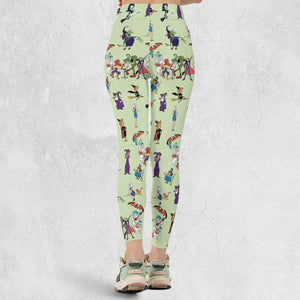 70s Witches Cartoon Characters Legging