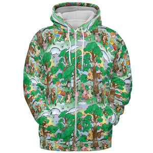 Bear and Friends Winnie the Pooh All-over Print Hoodie