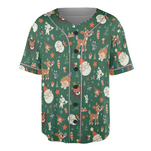 Rudolph The Red Nosed Reindeer Characters Unisex Baseball Jersey