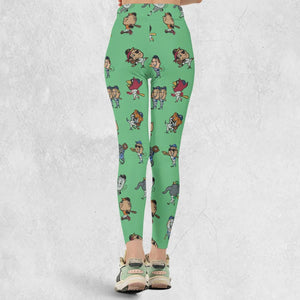 Baseball Mascot Pattern Legging
