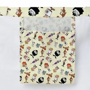 60s The Adventures Of Rocky And Bullwinkle and Friends Large Tote Bag