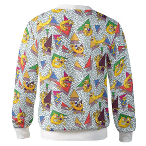 Catdog 90s Cartoon Pattern Cardigan