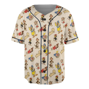Harvey TV Stars Cartoon Characters Unisex Baseball Jersey