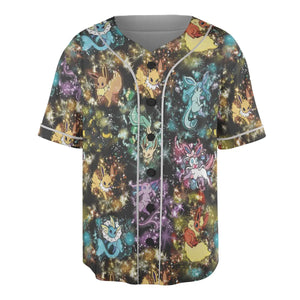 Eevee Evolution in the Galaxy Unisex Baseball Jersey