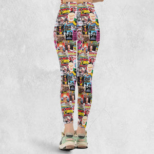 I heart 80s Collage Mr. T Back To the Future Pac-man Legging