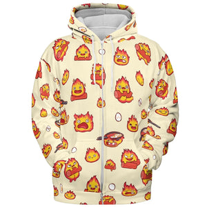 Calcifer Howl’s Moving Castle All-over Print Hoodie