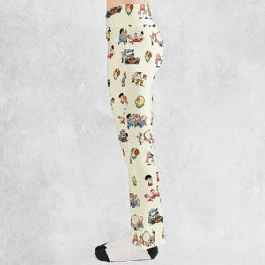 Three Stooges Cartoon 1965 Flare Leggings