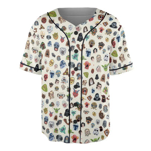 Star Wars Collage Pattern Unisex Baseball Jersey