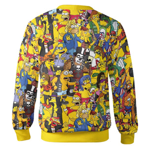 Simpsons as 80s Wrestlers Cardigan