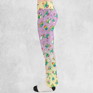 Rainbow Pokemon Pattern Flare Leggings