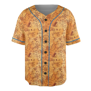 Vintage Adventure Map Indiana Jones Unisex Baseball Jersey