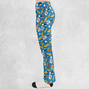 Jerry Seinfeld Comedian Pattern Flare Leggings