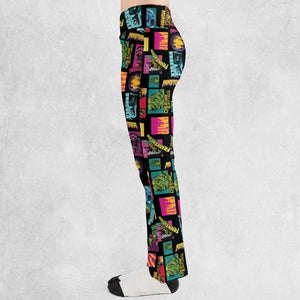 Monster Pop Movies Halloween Flare Leggings