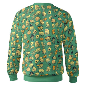 Terror Attack Cute Horror Characters Halloween Cardigan