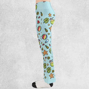 Summer Galaxy Groot Flare Leggings