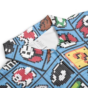 Mario Pixel Super Mario Pattern AOP Men/Women Polo Shirt