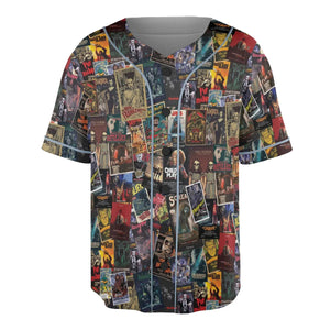 Vintage Horror Pattern Unisex Baseball Jersey