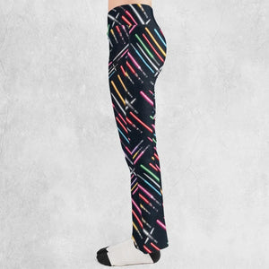 Lightsabers Star Wars Pattern Flare Leggings