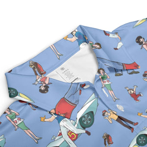 Speed Racer Characters Pattern AOP Men/Women Polo Shirt