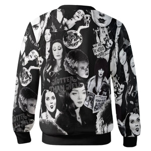 Horror Ladies Slay Collage Classic Horror Movies Cardigan