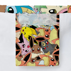 Cute Eevee Evolution Pokemon Large Tote Bag