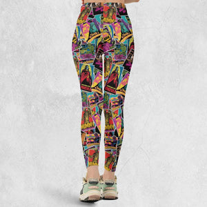 Multi Monster Pop Badges Legging