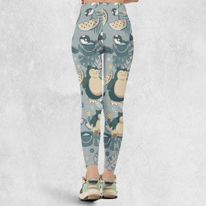 Summer Relax Snorlax Pokemon Legging