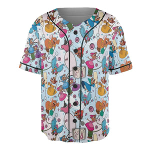 Jaq, Gus, & Sewing Friends Unisex Baseball Jersey