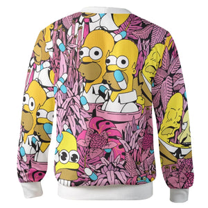 Homer Simpson In Flower Bush The Simpsons Cardigan