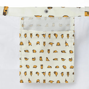 Pug Hot Yoga Pattern Large Tote Bag