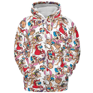 Insane Style The Ren and Stimpy Show All-over Print Hoodie