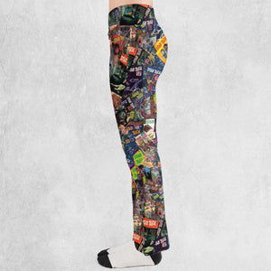Vintage 1970s Star Trek Comic Books Collage Flare Leggings