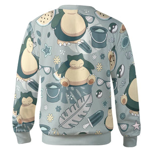 Summer Relax Snorlax Pokemon Cardigan