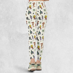The Adventures of Rocky and Bullwinkle and Friends Characters Pattern Legging