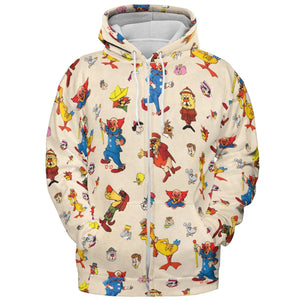 Bozo The Clown And Friends All-over Print Hoodie