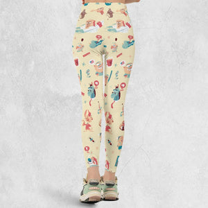 Ren and Stimpy Pattern Legging