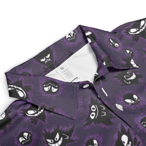 Gastly Haunter and Gengar Pokemon Pattern AOP Men/Women Polo Shirt