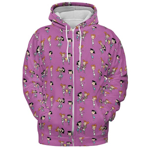 Wilma and Betty The Flintstones All-over Print Hoodie