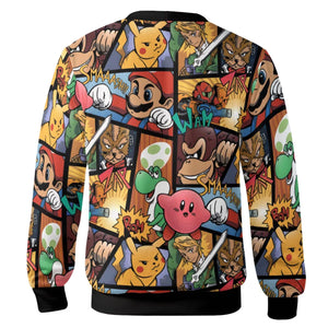 Super Smash Bros Characters Pattern Hawaiian Cardigan