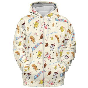 Let's All Go To The Lobby Retro Cartoon All-over Print Hoodie