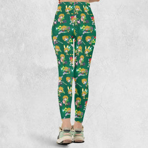 Cute Link Posing The Legend Of Zelda Legging