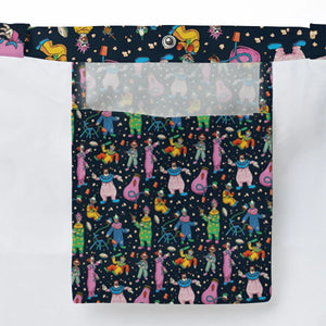 Clowns Popcorn Killer Klowns from Outer Space Pattern Large Tote Bag