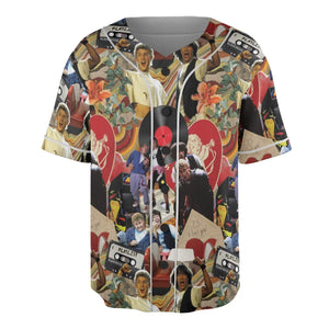 Vintage Collage Bill and Ted Unisex Baseball Jersey