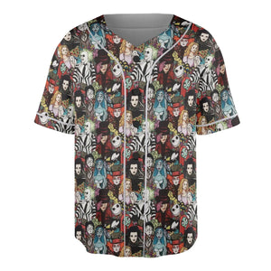 Tim Burton Characters Halloween Unisex Baseball Jersey